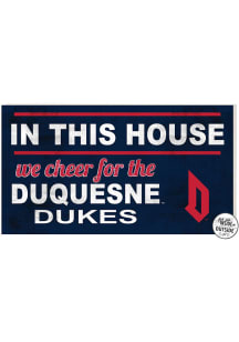 KH Sports Fan Duquesne Dukes 20x11 Indoor Outdoor In This House Sign - Red