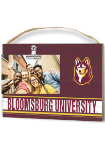 Bloomsburg University Huskies Clip It Colored Logo Photo Picture Frame - Red