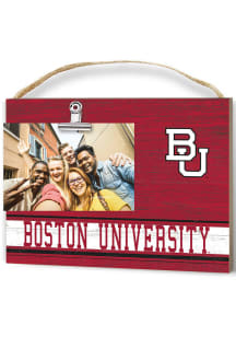 Boston Terriers Clip It Colored Logo Photo Picture Frame - Red