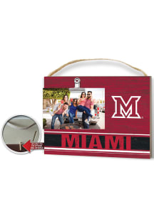 Miami RedHawks Clip It Colored Logo Photo Picture Frame - Red