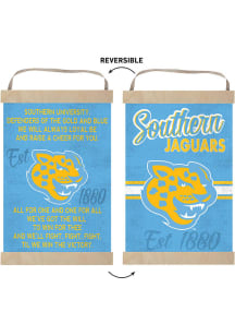 KH Sports Fan Southern University Jaguars Fight Song Reversible Banner Sign - Blue