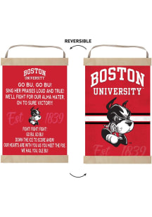 KH Sports Fan Boston Terriers Fight Song Reversible Banner Sign - Red