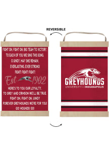 KH Sports Fan Indianapolis Greyhounds Fight Song Reversible Banner Sign - Red