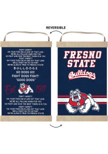 KH Sports Fan Fresno State Bulldogs Fight Song Reversible Banner Sign - Red