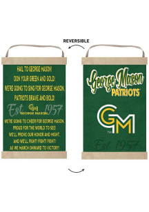 KH Sports Fan George Mason University Fight Song Reversible Banner Sign - Green