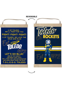 KH Sports Fan Toledo Rockets Fight Song Reversible Banner Sign - Blue