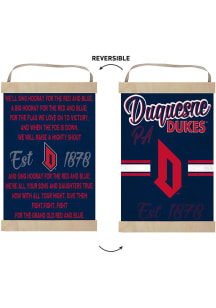 KH Sports Fan Duquesne Dukes Fight Song Reversible Banner Sign - Red