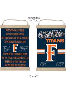 KH Sports Fan Cal State Fullerton Titans Fight Song Reversible Banner Sign - Navy Blue