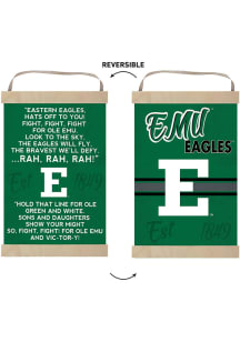 KH Sports Fan Eastern Michigan Eagles Fight Song Reversible Banner Sign - Green