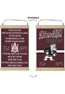 KH Sports Fan Alabama A&M Bulldogs Fight Song Reversible Banner Sign - Red