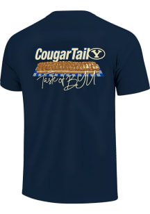BYU Cougars Navy Blue Cougar Tail Short Sleeve T Shirt