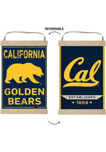 KH Sports Fan Cal Golden Bears Faux Rusted Reversible Banner Sign - Blue