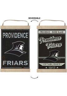 KH Sports Fan Providence Friars Faux Rusted Reversible Banner Sign - Black