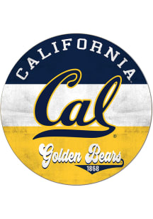 KH Sports Fan Cal Golden Bears 20x20 Retro Multi Color Circle Sign - Blue