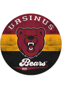KH Sports Fan Ursinus Bears 20x20 Retro Multi Color Circle Sign - Red