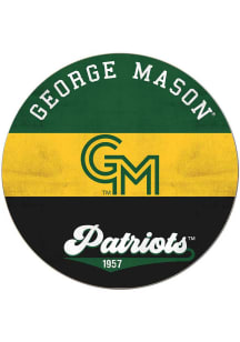 KH Sports Fan George Mason University 20x20 Retro Multi Color Circle Sign - Green