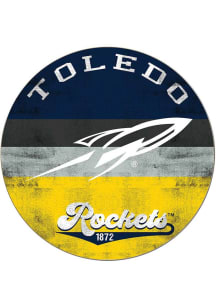 KH Sports Fan Toledo Rockets 20x20 Retro Multi Color Circle Sign - Blue
