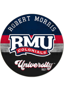 KH Sports Fan Robert Morris Colonials 20x20 Retro Multi Color Circle Sign - Red