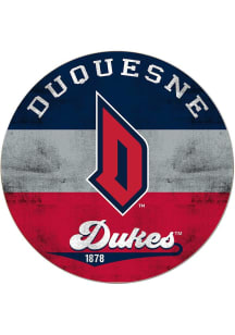 KH Sports Fan Duquesne Dukes 20x20 Retro Multi Color Circle Sign - Red