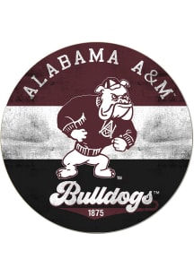 KH Sports Fan Alabama A&M Bulldogs 20x20 Retro Multi Color Circle Sign - Red
