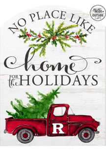 KH Sports Fan Rutgers Scarlet Knights 16x22 Home for Holidays Marquee Sign - White
