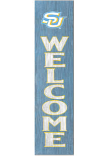 KH Sports Fan Southern University Jaguars 11x46 Welcome Leaning Sign - Blue