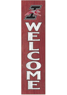 KH Sports Fan Indianapolis Greyhounds 11x46 Welcome Leaning Sign - Red