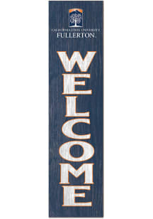 KH Sports Fan Cal State Fullerton Titans 11x46 Welcome Leaning Sign - Navy Blue