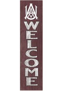 KH Sports Fan Alabama A&M Bulldogs 11x46 Welcome Leaning Sign - Red
