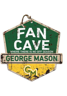 KH Sports Fan George Mason University Fan Cave Rustic Badge Sign - Green