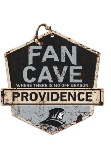 KH Sports Fan Providence Friars Fan Cave Rustic Badge Sign - Black