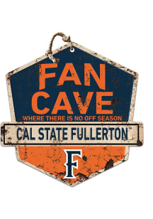 KH Sports Fan Cal State Fullerton Titans Fan Cave Rustic Badge Sign - Navy Blue