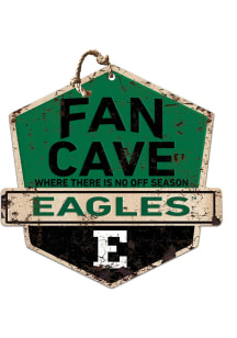 KH Sports Fan Eastern Michigan Eagles Fan Cave Rustic Badge Sign - Green