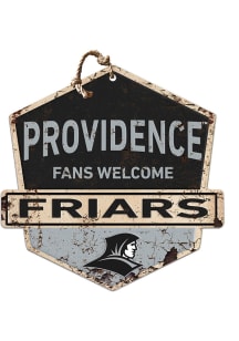 KH Sports Fan Providence Friars Fans Welcome Rustic Badge Sign - Black