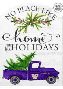 KH Sports Fan Washington Huskies 16x22 Home for Holidays Marquee Sign - White
