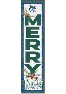 KH Sports Fan Georgia College Bobcats 11x46 Merry Christmas Leaning Sign - Blue