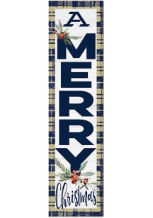 KH Sports Fan Akron Zips 11x46 Merry Christmas Leaning Sign - Blue