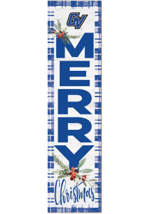 KH Sports Fan Grand Valley State Lakers 11x46 Merry Christmas Leaning Sign - Blue