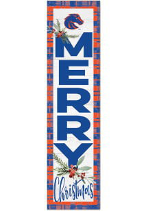 KH Sports Fan Boise State Broncos 11x46 Merry Christmas Leaning Sign - Blue