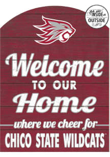 KH Sports Fan CSU Chico Wildcats 16x22 Indoor Outdoor Marquee Sign - Red