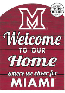 KH Sports Fan Miami RedHawks 16x22 Indoor Outdoor Marquee Sign - Red