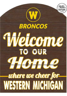 KH Sports Fan Western Michigan Broncos 16x22 Indoor Outdoor Marquee Sign - Brown