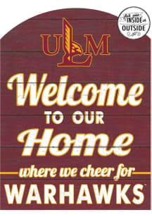 KH Sports Fan Louisiana-Monroe Warhawks 16x22 Indoor Outdoor Marquee Sign - Red