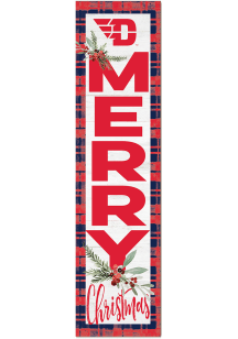KH Sports Fan Dayton Flyers 11x46 Merry Christmas Leaning Sign - Red