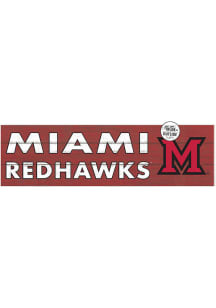 KH Sports Fan Miami RedHawks 35x10 Indoor Outdoor Colored Logo Sign - Red