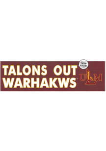 KH Sports Fan Louisiana-Monroe Warhawks 35x10 Indoor Outdoor Colored Logo Sign - Red