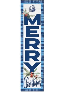 KH Sports Fan Drake Bulldogs 11x46 Merry Christmas Leaning Sign - Blue