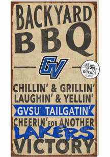 KH Sports Fan Grand Valley State Lakers 11x20 Indoor Outdoor BBQ Sign - Blue