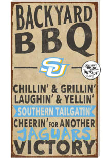 KH Sports Fan Southern University Jaguars 11x20 Indoor Outdoor BBQ Sign - Blue