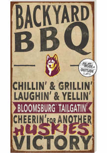 KH Sports Fan Bloomsburg University Huskies 11x20 Indoor Outdoor BBQ Sign - Red